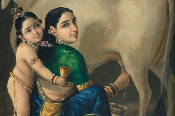 Yashoda with Krishna by Raja Ravi Varma