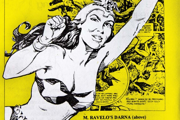 A colorized illustration of Darna, the main character of the comic book series created by Mars Ravelo in 1947.